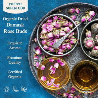 Organic Dried Damask Rose Petals