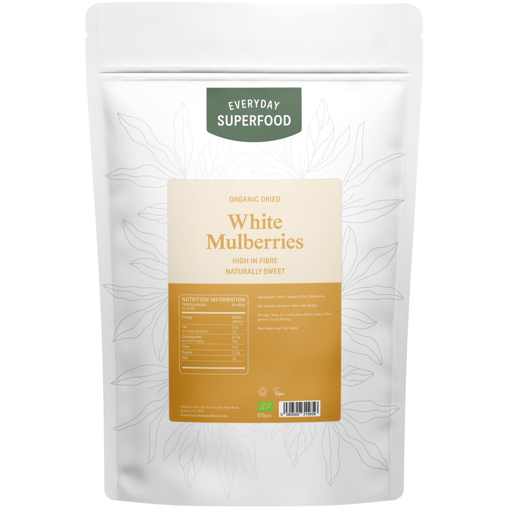 Organic Dried White Mulberries – Everyday Superfood