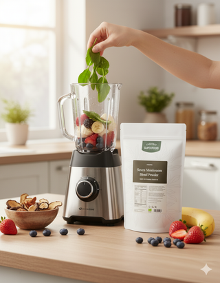Seven Mushroom Blend Powder with Fruits Blender